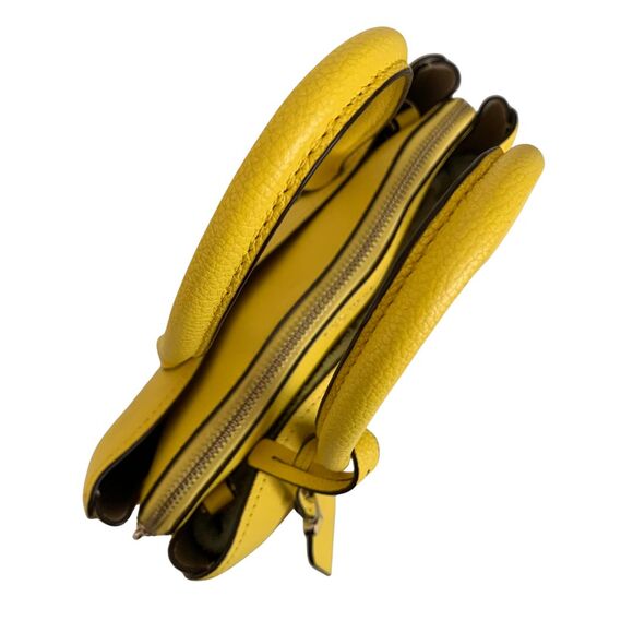 Kate Spade Yellow Pebbed Leather Satchel Crossbody Bag Medium - Picture 8 of 13